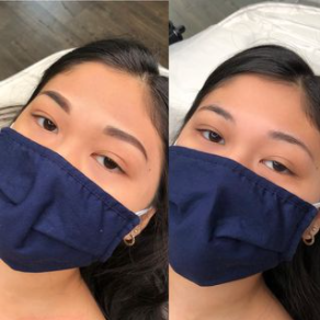 ombre microbladed combination semi-permanent tattoo brows